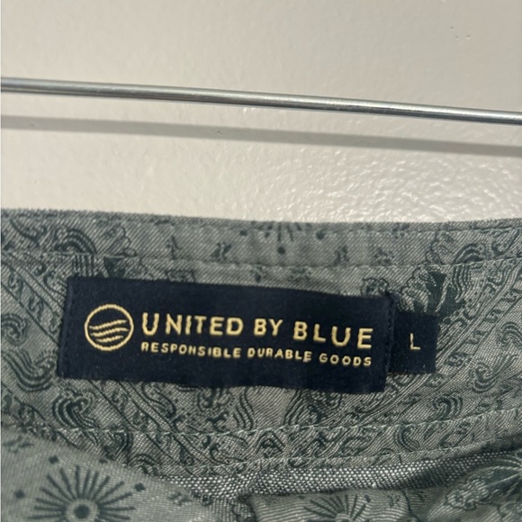 United By Blue hemp/ organic cotton blend button up skirt, green | size L - Picture 4 of 6